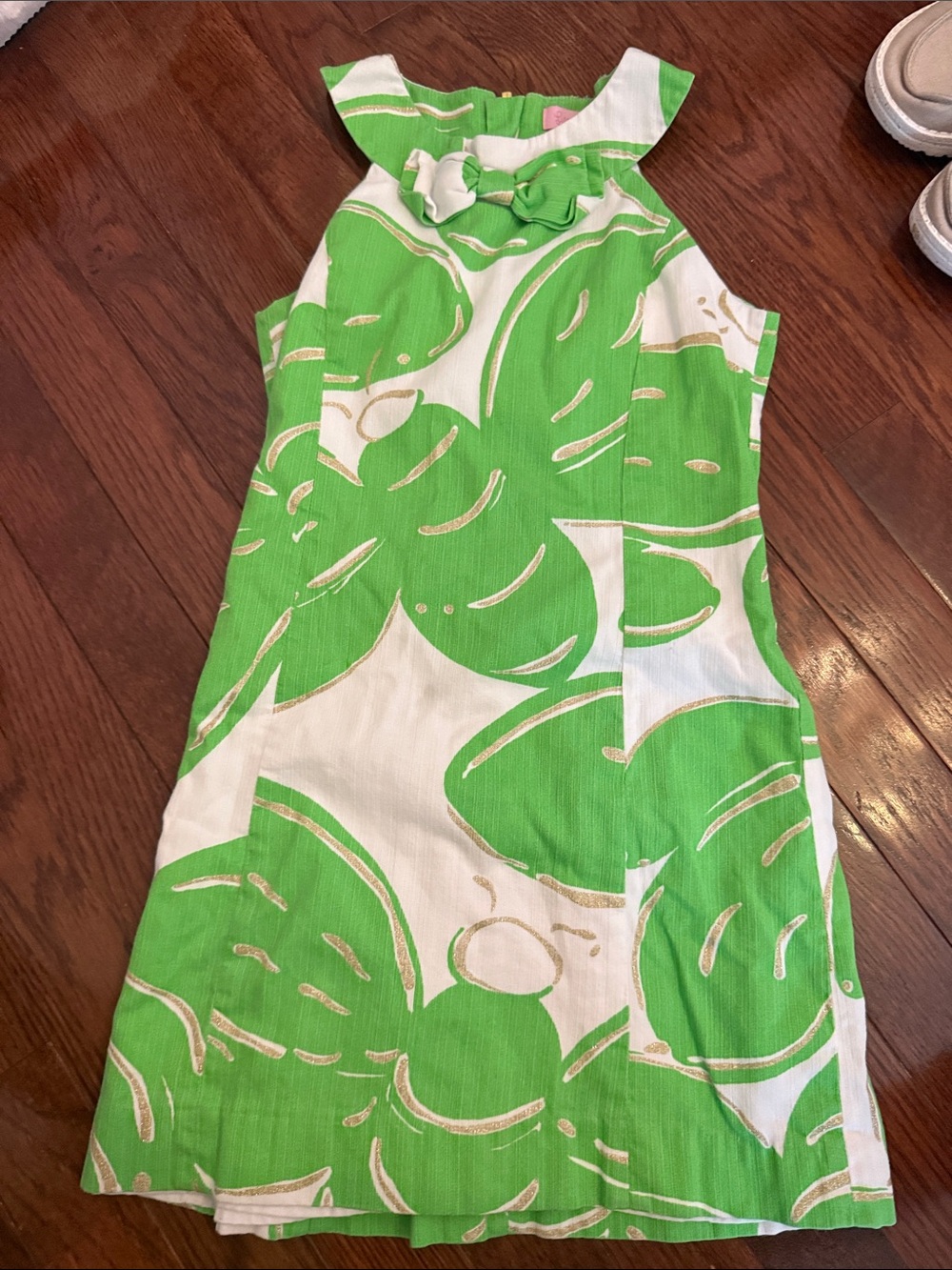 Lilly Pulitzer Bright Green and White Printed Dress